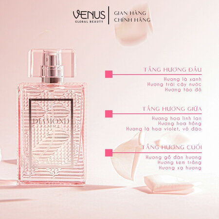 Nước Hoa Nữ Laura Anne Diamond Femme Pink 45ml (Hồng)