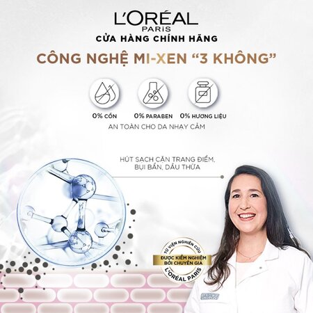 Nước Tẩy Trang L'Oreal Tươi Mát Cho Da Dầu, Hỗn Hợp 400ml