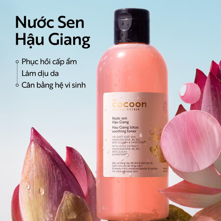 Combo Cocoon Nước Cân Bằng Sen Hậu Giang 310ml + Nước Tẩy Trang Bí Đao 500ml