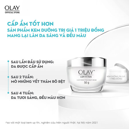 Kem Dưỡng Olay Luminous Sáng Da Mờ Thâm Nám Ban Đêm 50g