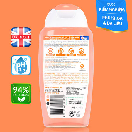 Dung Dịch Vệ Sinh Phụ Nữ Femfresh Cao Cấp Hằng Ngày 250ml
