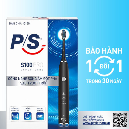Bàn Chải Điện P/S S100 Pro Sạch Mảng Bám Tới 10X Màu Đen