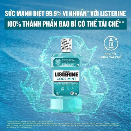Combo 2 Nước Súc Miệng Listerine Hơi Thở Thơm Mát 750ml