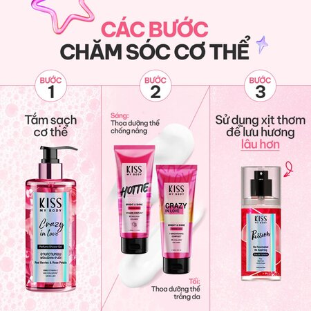 Xịt Thơm Toàn Thân Kiss My Body Passion 88ml