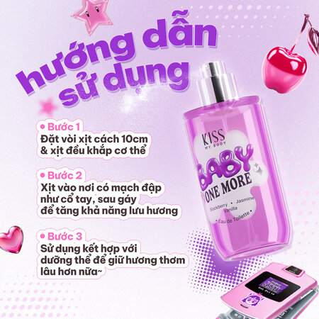Xịt Thơm Toàn Thân Kiss My Body Hương Baby One More 88ml