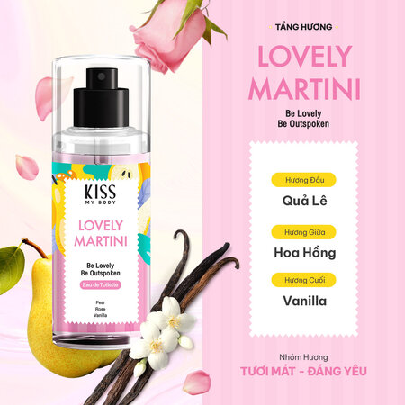 Xịt Thơm Toàn Thân Kiss My Body Lovely Martini 88ml