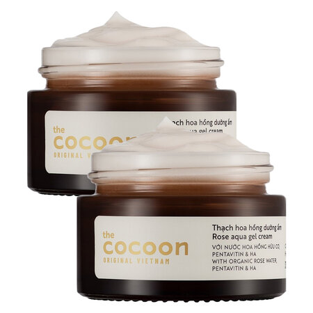 Combo 2 Kem Dưỡng Cocoon Dạng Thạch Hoa Hồng Dưỡng Ẩm Da 30ml