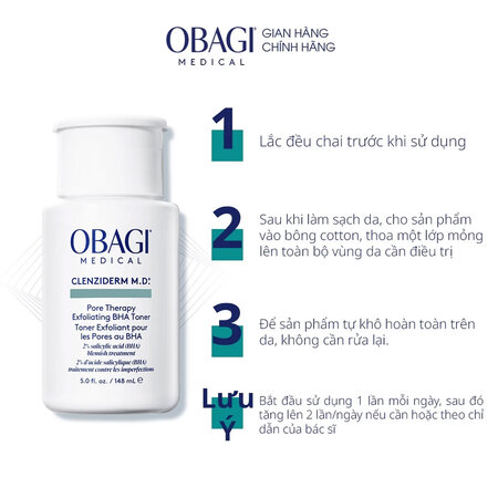 Nước Hoa Hồng Obagi 2% BHA Giảm Nhờn Mụn 148ml