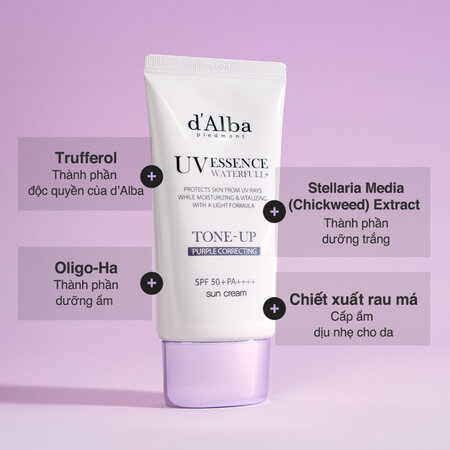 Kem Chống Nắng d'Alba Nâng Tông Tím Hiệu Chỉnh Sắc Da 50ml