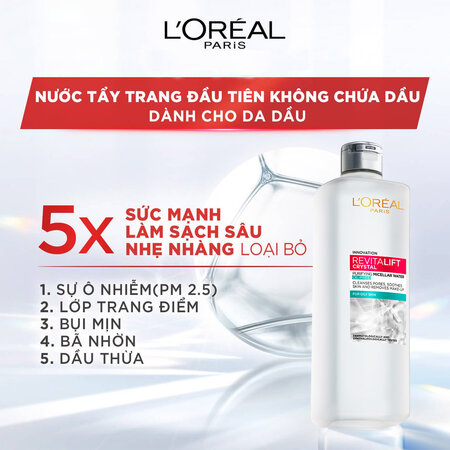 Nước Tẩy Trang L'Oreal Làm Sạch Sâu Cho Da Dầu 400ml