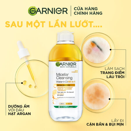 Nước Tẩy Trang Garnier Làm Sạch Sâu Lớp Trang Điểm 400ml