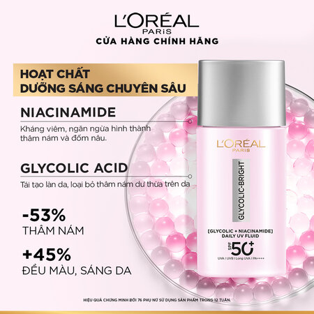 Sữa Chống Nắng L’Oreal Bảo Vệ Phổ Rộng Sáng Da Mờ Thâm 50ml