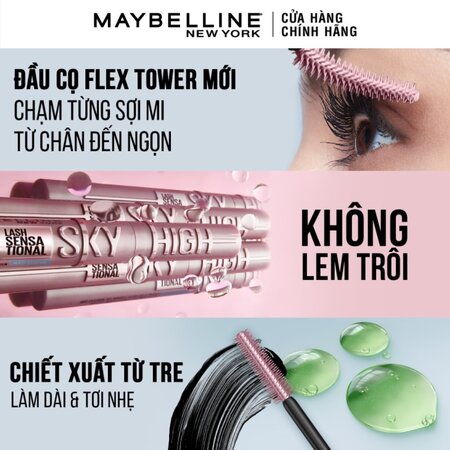Mascara Maybelline Tơi Dài Mi Không Giới Hạn 6ml (Mới)
