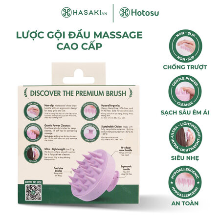 Lược Gội Đầu Hotosu Massage Cao Cấp (Màu Hồng)