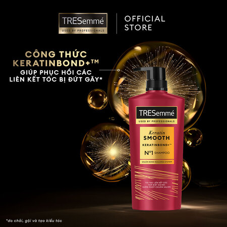 Bộ Gội Xả TRESemmé Keratin Vào Nếp Suôn Mượt 640g+620g