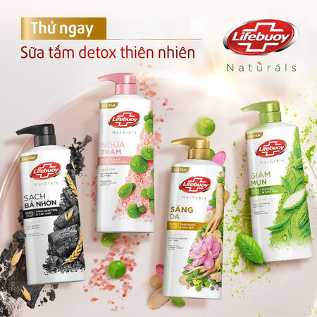 Sữa Tắm Lifebuoy Detox Thảo Dược & Hoa Sen 800g