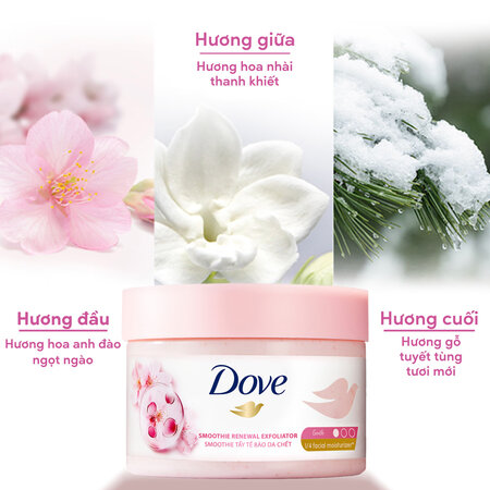Smoothie Tẩy Da Chết Dove Hương Hoa Anh Đào 298g