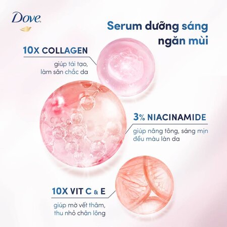 Serum Ngăn Mùi Dove Giúp Da Sáng Mịn Đều Màu 40ml
